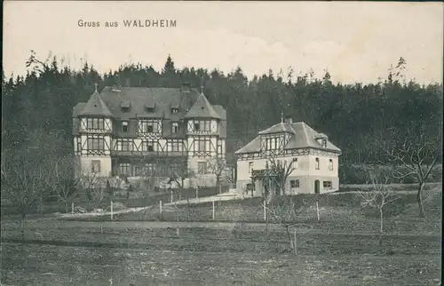 Ansichtskarte Oberzenn Villen am Hang 1911