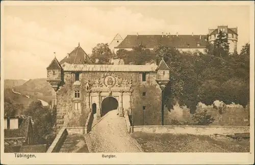 Ansichtskarte Tübingen Partie am Burgthor 1922 