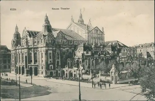 Ansichtskarte Köln Straßenpartie am Neuen Theater 1906 