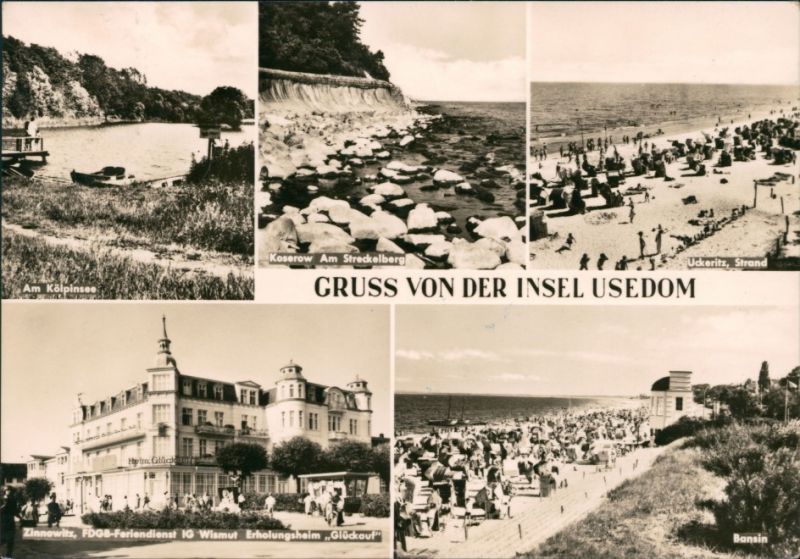 Usedom Insel Usedom Kolpinsee Koserow Uckeritz Zinnowitz Bansin 1968 Nr Oldthing Ansichtskarten Deutschland Unsortiert