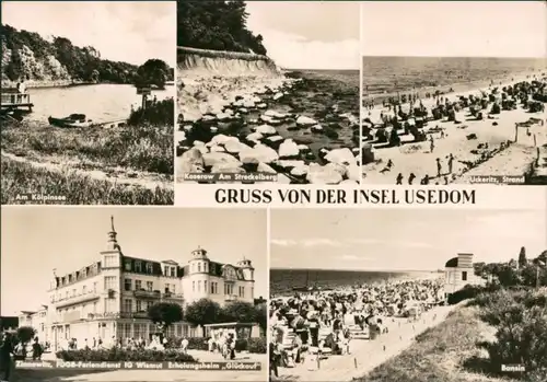 Usedom Insel Usedom: Kölpinsee, Koserow, Uckeritz, Zinnowitz, Bansin 1968