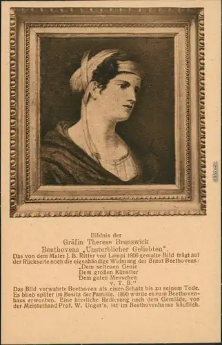  Adel und Persönlichkeiten - Gräfin Therese Brunswick - Beethovens Geliebte 1913