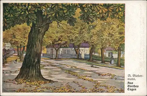 Ansichtskarte  Künstlerkarten - A. Biedermann - Aus Goethes Tagen 1915