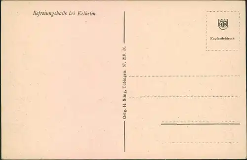 Ansichtskarte Kelheim Befreiungshalle 1928