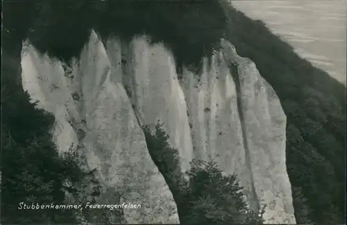 Stubbenkammer-Sassnitz Saßnitz Königsstuhl dahinter der Feuerregenfelsen 1928