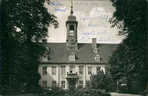 Ansichtskarte Elsterwerda Wikow Oberschule (ehemaliges Schloss) 1960