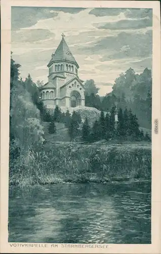 Ansichtskarte Berg (Starnbergersee) Votivkirche 1933