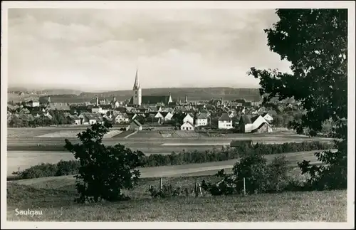 Ansichtskarte Bad Saulgau Blick auf den Ort 1936