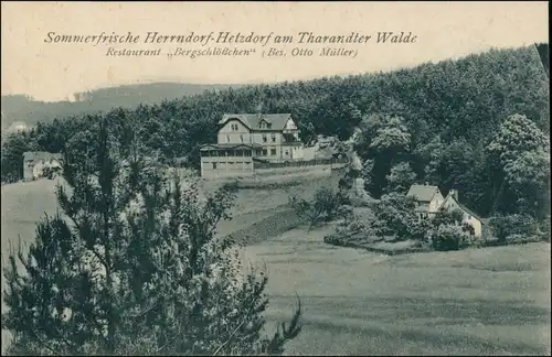 Ansichtskarte Hetzdorf-Halsbrücke Bergschlößchen 1935