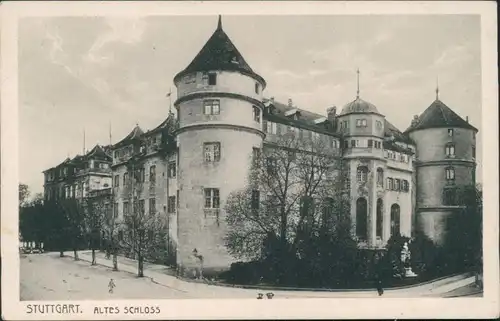 Ansichtskarte Stuttgart Altes Schloss 1922