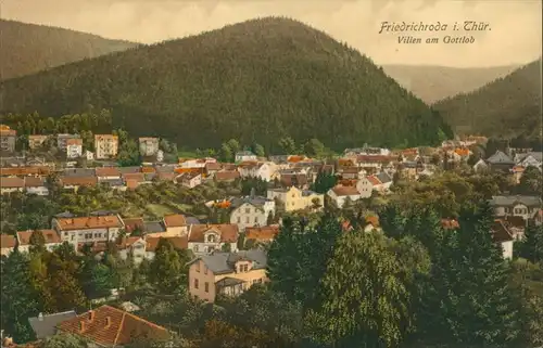 Ansichtskarte Friedrichroda Villen am Gottlob (coloriert) 1909 