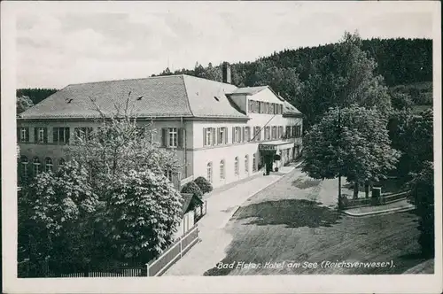 Ansichtskarte Bad Elster Hotel am See (Reichsverweser) 1954