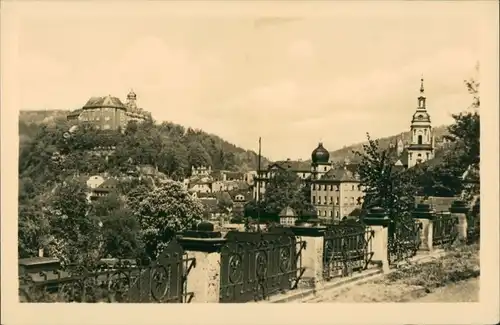 Ansichtskarte Greiz Panorama Blick von der Terrasse 1956