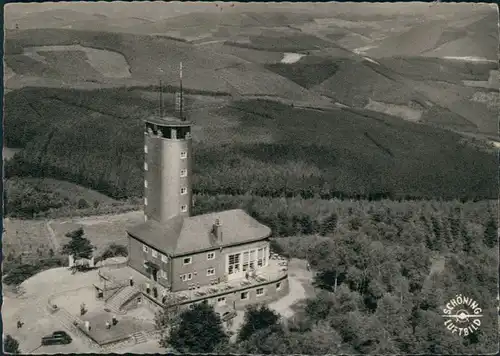 Ansichtskarte Kirchhundem Luftbild Aussichtsturm Hohe Bracht 1965 