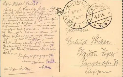 Postkaart Gent Ghent (Gand) Hôtel de Ville/Rathaus 1915