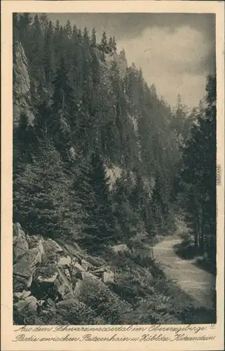 Zöblitz Schwarzwasserstal Obererzgebirge, zwischen Reitzenhain Katzenstein 1930