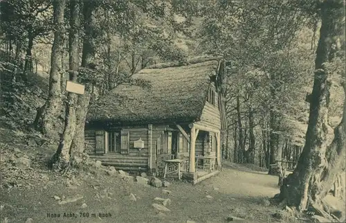 Ansichtskarte Nürburg Hütte hohe Acht - Ruine Nürburg 1911 