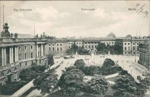 Ansichtskarte Berlin Partie an der Universität 1909 