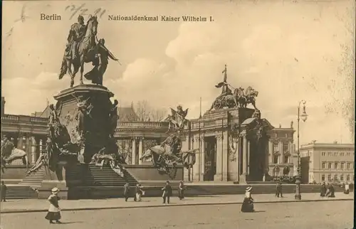 Ansichtskarte Mitte-Berlin Nationaldenkmal Kaiser Wilhelm I 1911 