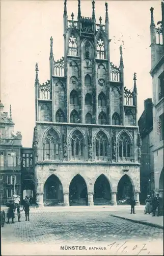 Ansichtskarte Münster (Westfalen) Rathaus 1907