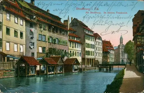 CPA Straßburg Strasbourg Alt - Im kleinen Frankreich 1916 
