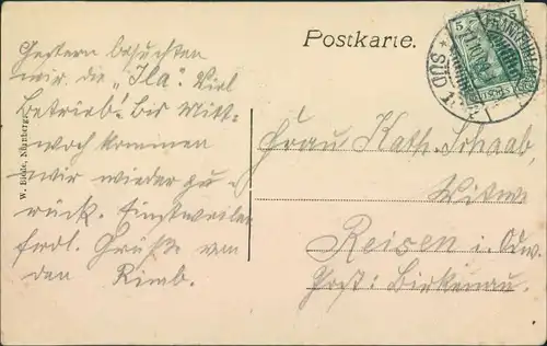 Ansichtskarte  Orchester - Trommeln, Trompeten 1909 