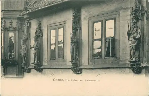 Ansichtskarte Goslar Die Kaiser am Kaiserworth 1908 