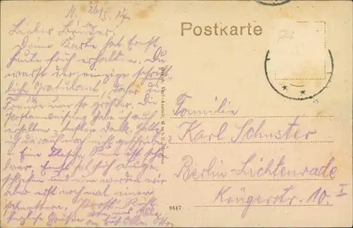 Postcard Neudamm (Neumark) Dębno Seepartie - Neudamm 1926 