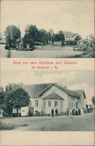 Reichenau in Sachsen Bogatynia 2 Bild: Gasthaus zum Husaren 1920 