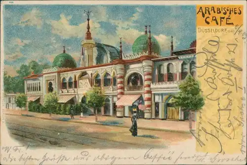 Ansichtskarte Düsseldorf Litho AK: Arabisches Cafe 1903 Litho