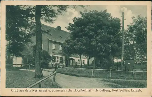 Seiffen (Erzgebirge) Restaurant u. Sommerfrische Dorfheimat, Heidelberg 1924