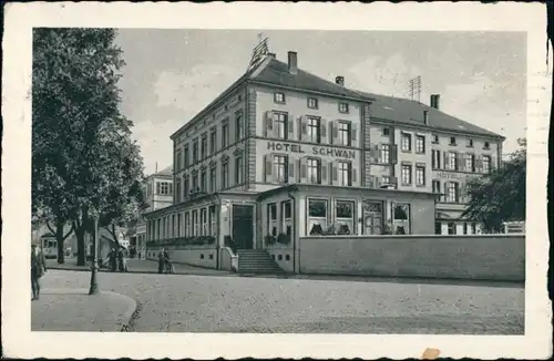 Ansichtskarte Kaiserslautern Hotel Schwan 1930 