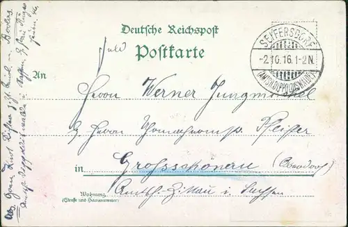 Borlas-Klingenberg (Sachsen) Litho AK: Gasthaus, Schule, Stadt 1916 Litho