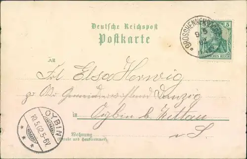 Großhennersdorf-Herrnhut Litho AK: Großer Berg, REstautant 1902 Litho