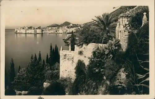 Postcard Ragusa Dubrovnik Blick auf die Altstadt 1960