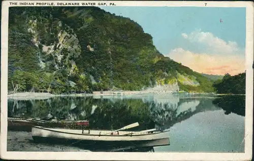 Delaware Water Gap Delaware Water Gap by Stroudsburg, The Indian Profile 1932 