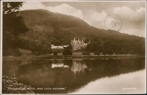 Postcard Callander Trossachs Hotel and Loch Achray 1939