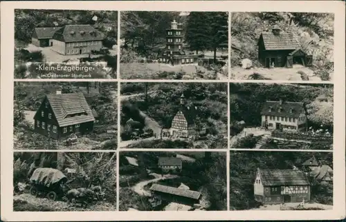 Ansichtskarte Oederan Miniaturpark Klein-Erzgebirge im Stadtpark 1954