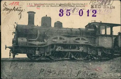 Ansichtskarte  Schnellzuglokomotive der Preussischen Staatsbahn 1902