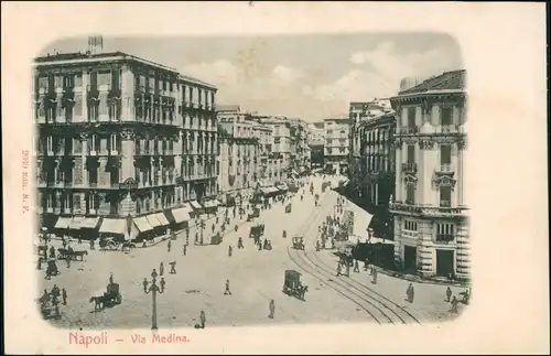 Cartoline Neapel Napoli Via Medina 1901