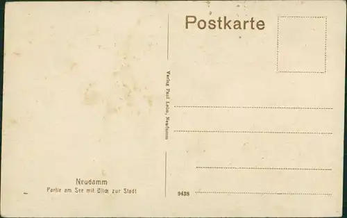 Neudamm (Neumark) Dębno Partie am See mit Blick zur Stadt 1912