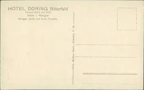 Ansichtskarte Bitterfeld Hotel Döring 1928