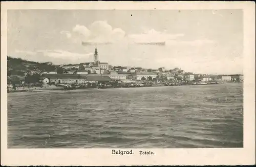 Postcard Belgrad Beograd (Београд) Totale Panorama Ufer 1940