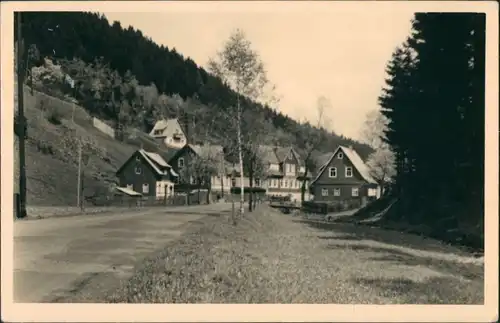 Ansichtskarte Tellerhammer-Schleusegrund Ortsstraße 1956