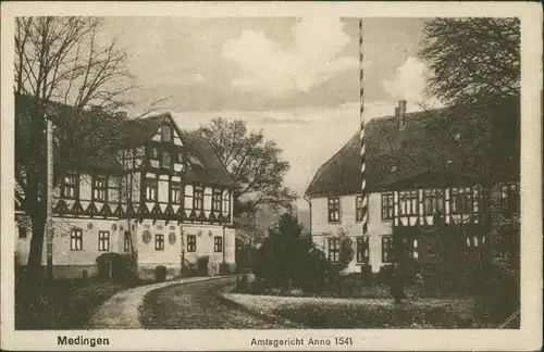 Ansichtskarte Medingen-Bad Bevensen Straßenpartie - Amtsgericht 1923 