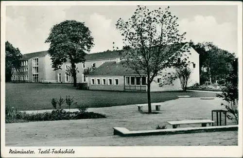 Ansichtskarte Neumünster Textil-Fachschule 1956 