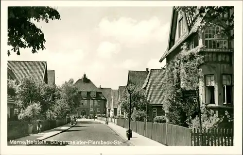 Ansichtskarte Marne (Holstein) Bürgermeister-Plambeck-Straße 1939 