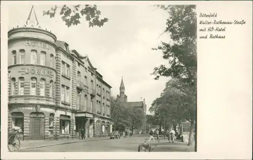 Ansichtskarte Bitterfeld Walther-Rathenau-Straße, HO Hotel 1959 