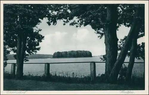 Ansichtskarte Wermsdorf Horstsee vom Ufer aus 1928