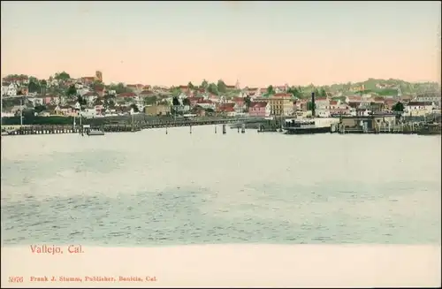 Postcard Vallejo Dampfer am Dock 1900